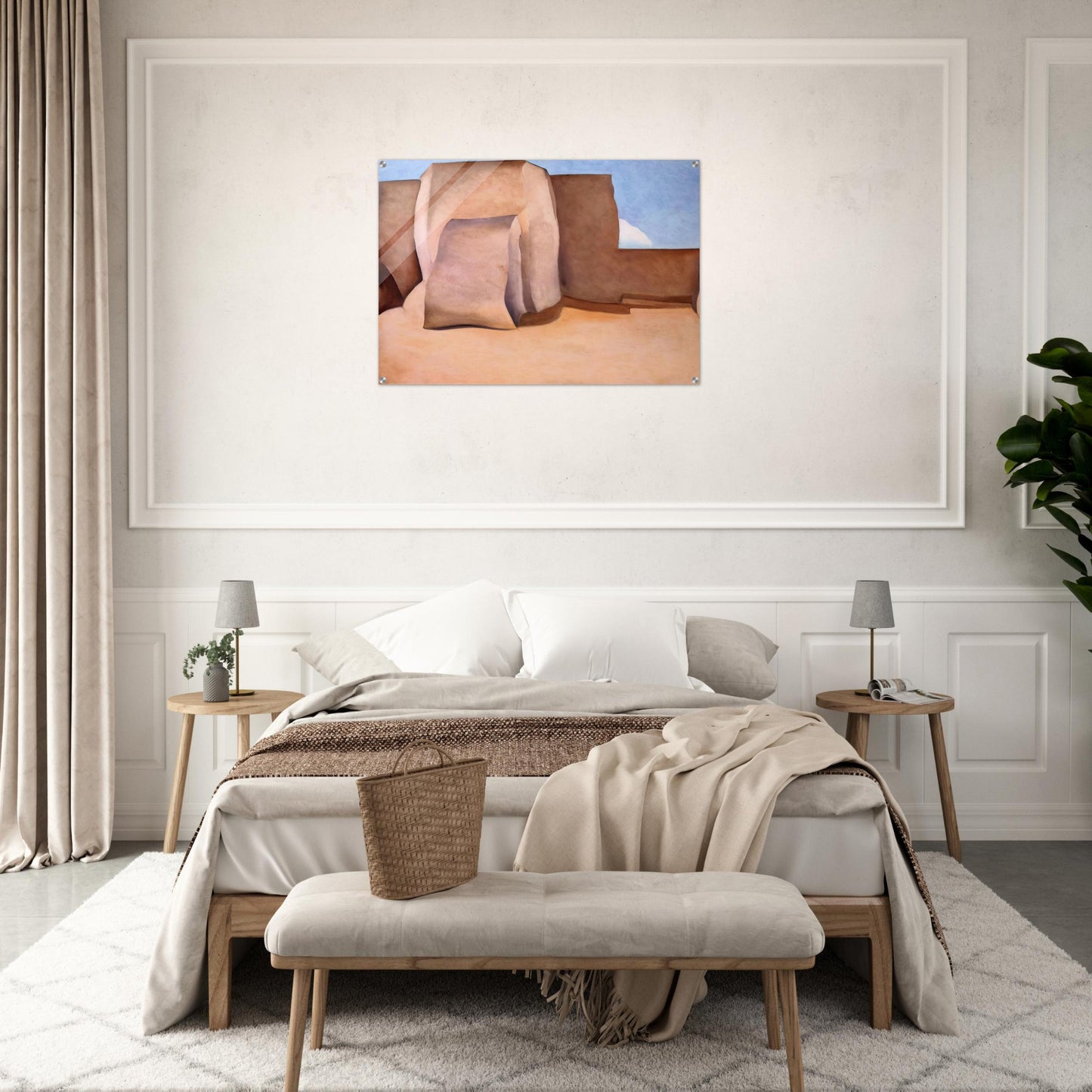 Ranchos Church, New Mexico - Georgia O'Keeffe Acrylic Print - 70x100 cm / 28x40″ inches