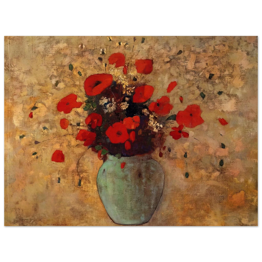 Odilon Redon - VASE OF POPPIES  75x100 cm / 30x40inches Fine Art Poster