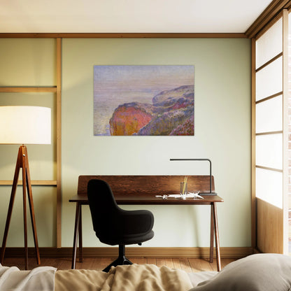Cliff near Dieppe in the Morning - claude monet Brushed Aluminum Print - 70x100 cm / 28x40 inches | claude monet Aluminum Print | claude monet Prints