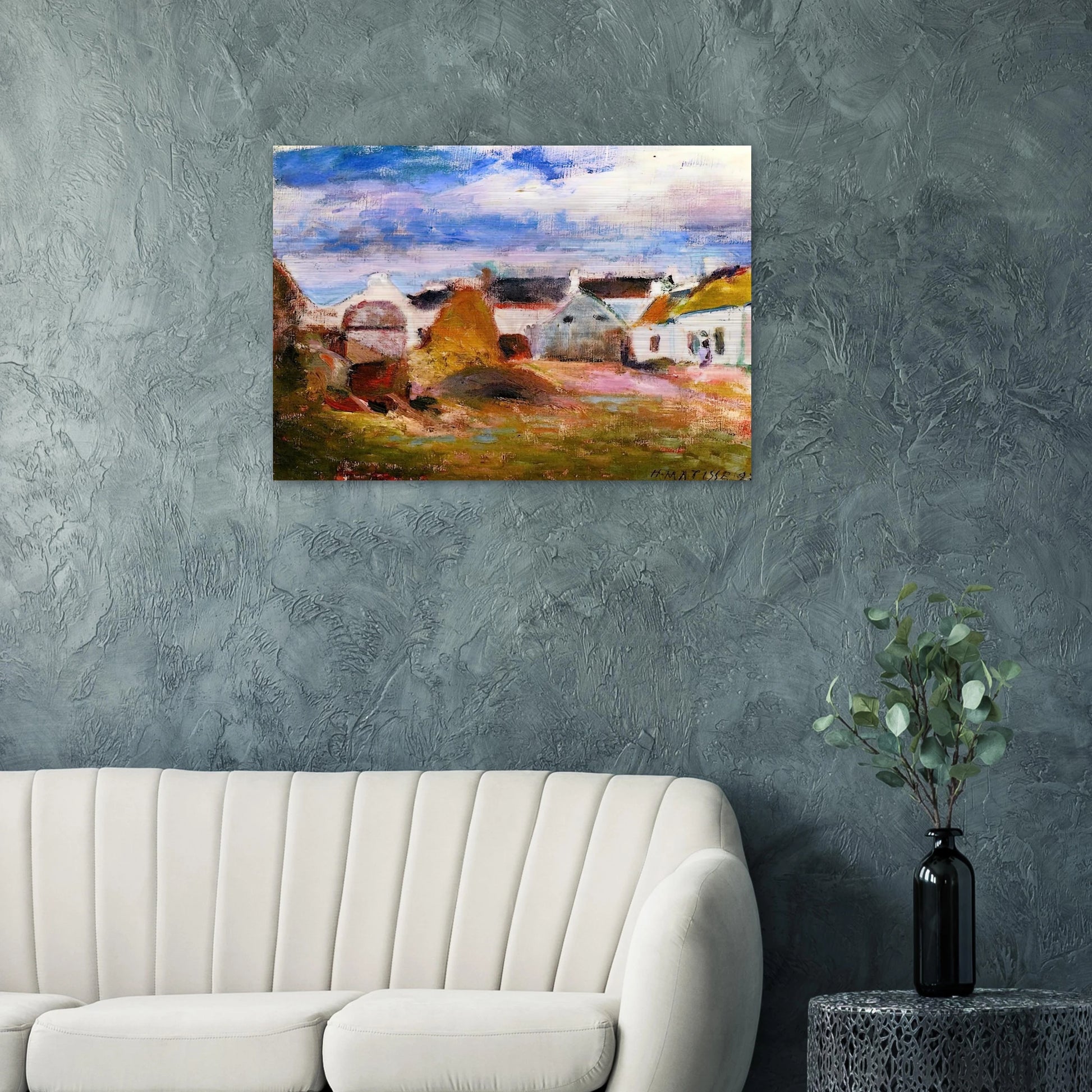 FARMYARD IN BRITTANY 1897 - Henri Matisse Brushed Aluminum Print - 70x100 cm / 28x40 inches | Henri Matisse Aluminum Print | Henri Matisse Prints