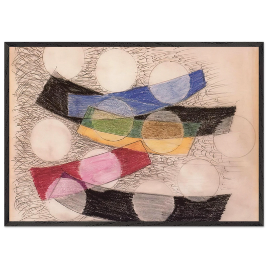 Floating Forms - Laszlo Moholy-Nagy 70x100 cm / 28x40 inches Framed Art Print – Black Wooden Frame