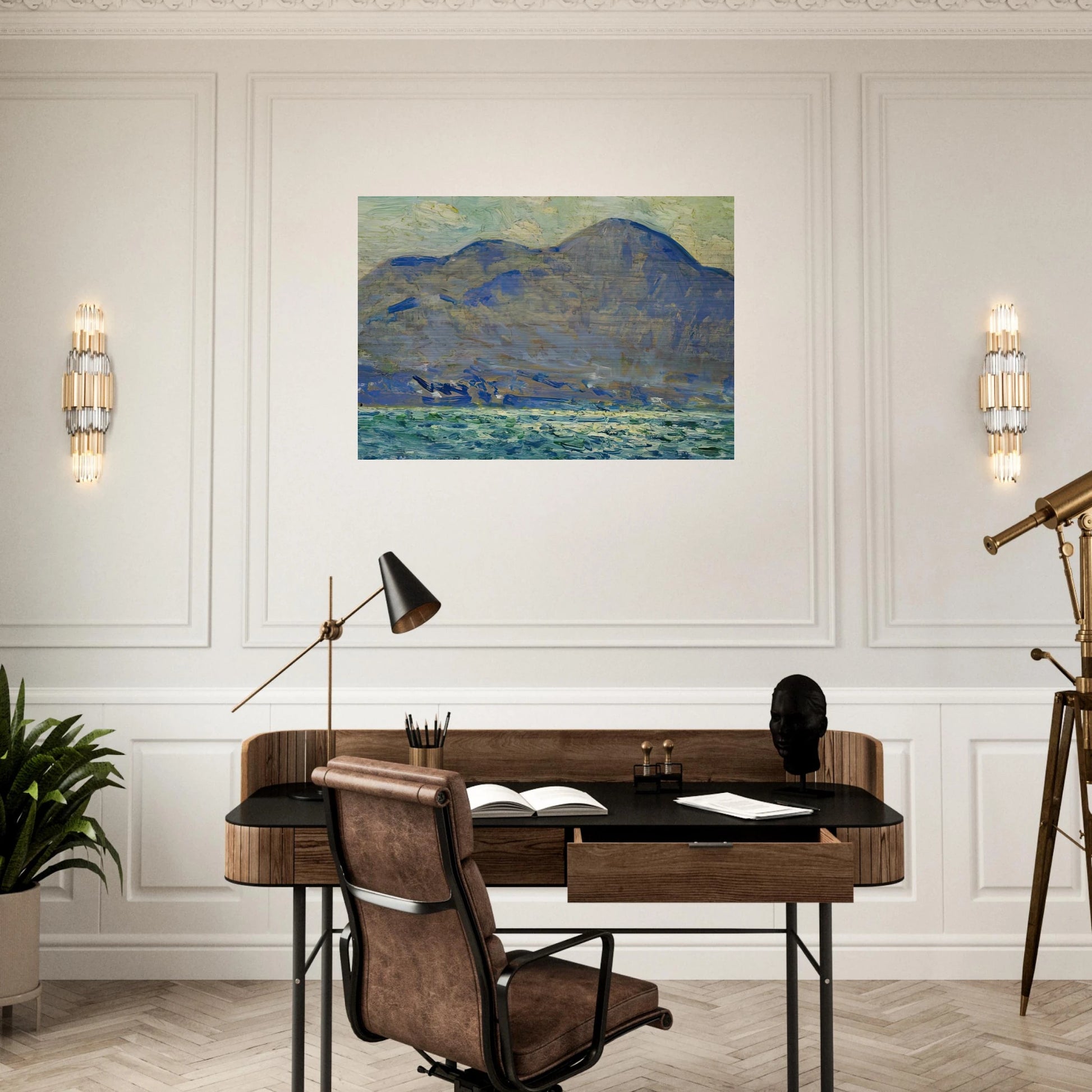 Mt. Beacon at Newburgh - Childe Hassam Brushed Aluminum Print - 70x100 cm / 28x40 inches | Childe Hassam Aluminum Print | Childe Hassam Prints