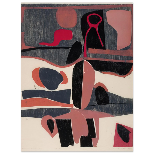 Will Barnet - Province by the Sea - 1959 United States  75x100 cm / 30x40inches Fine Art Poster