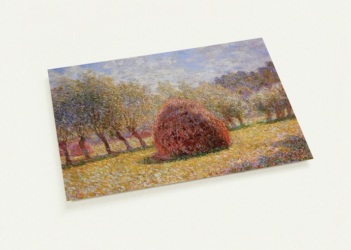 Haystacks at Giverny By claude monet Pack of 10 Post Cards | claude monet Post Cards | A6 (10.5 x 14.8 cm) - 4.1 x 5.8 inches