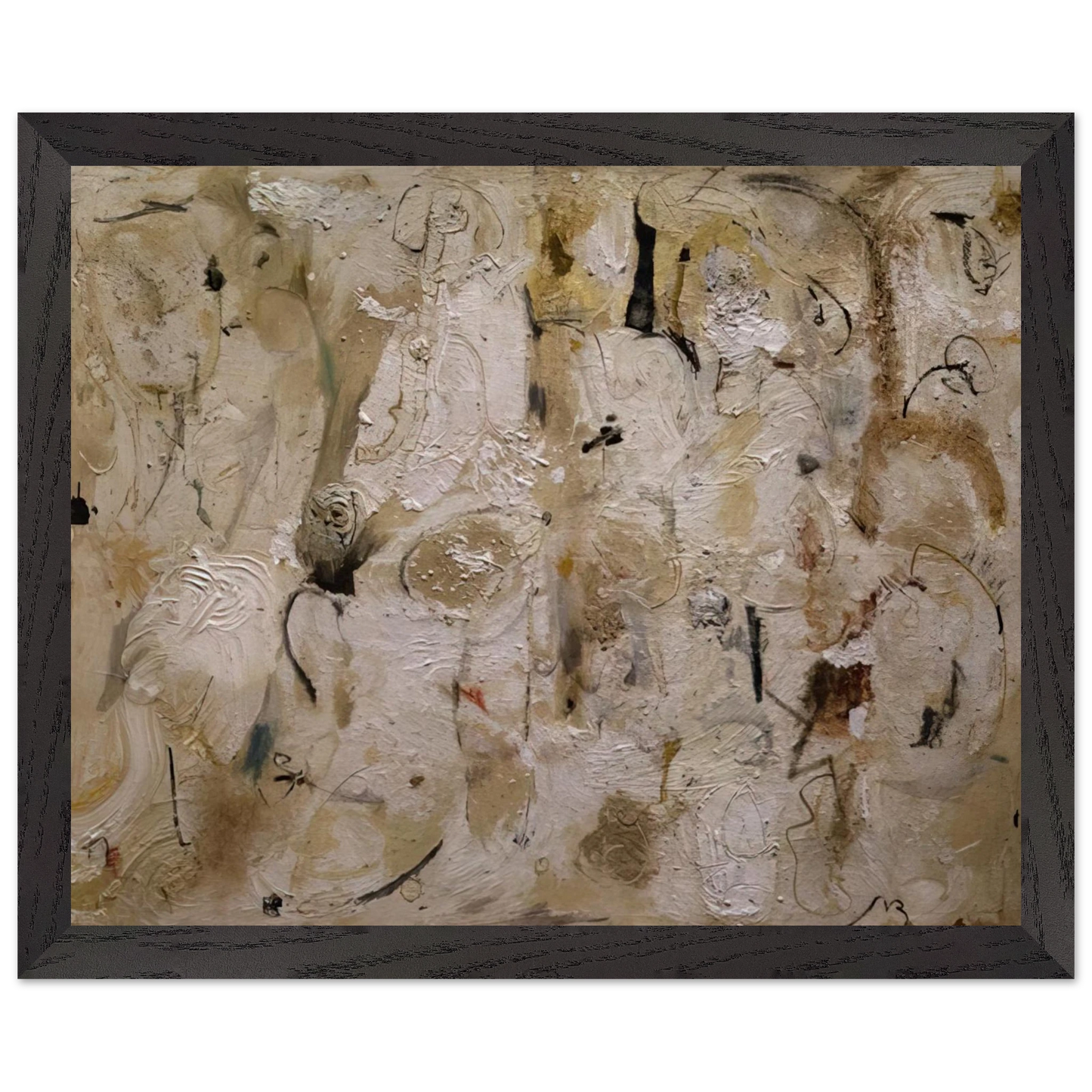 Helen Frankenthaler - Painted on 21st Street - 1951 Wall art - 20x25 cm / 8x10 inches - Premium Wooden Framed Poster With Fine Art Paper-canvas - Black frame