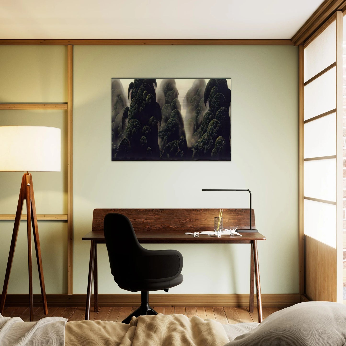 Spirit Grove - Eyvind Earle Brushed Aluminum Print - 70x100 cm / 28x40 inches | Eyvind Earle Aluminum Print | Eyvind Earle Prints