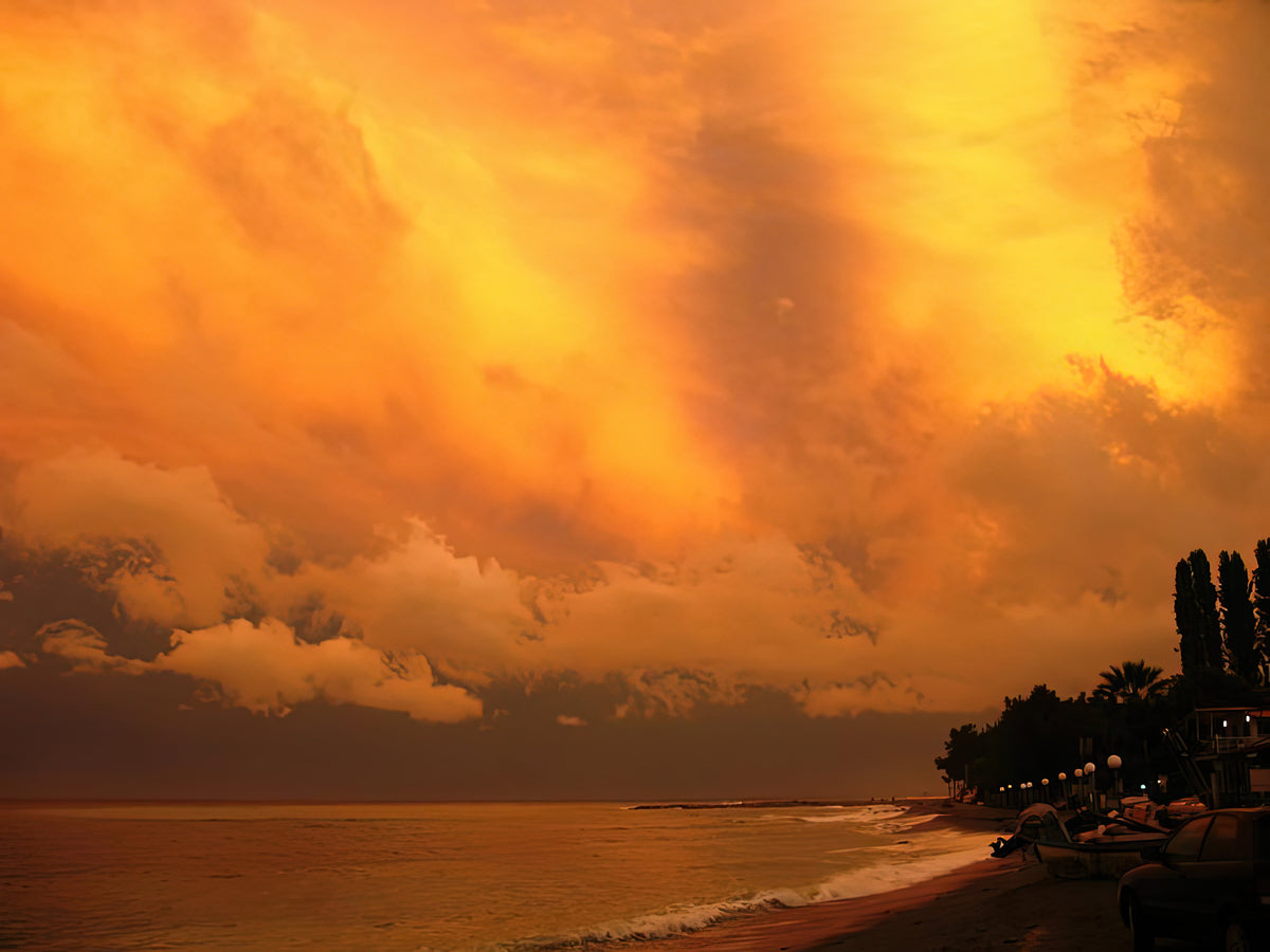 Amber Sky Art Print | Museum-Quality Fine Art Print | RedKalion