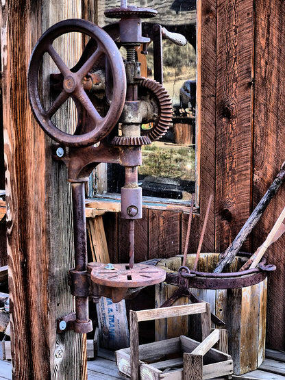 Antique Drill Press Art Print | Museum-Quality Fine Art Print | RedKalion