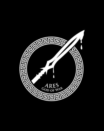 Ares God Symbol Art Print | Ancient Greek Mythology Fine Art Print | RedKalion