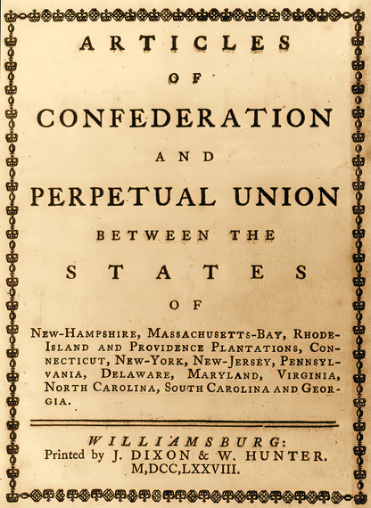 Articles of Confederation Drawing Art Print | Museum-Quality Reproduction | RedKalion