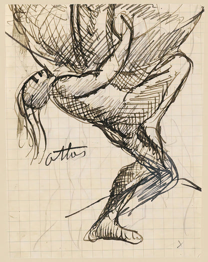 Atlas Drawing Art Print | Premium Fine Art Reproduction | RedKalion