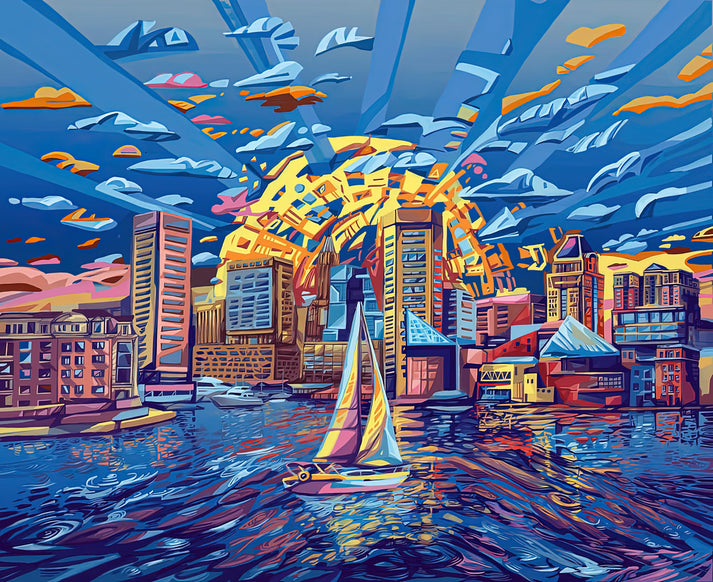 Baltimore Art Print: City Skyline Fine Art Print | RedKalion