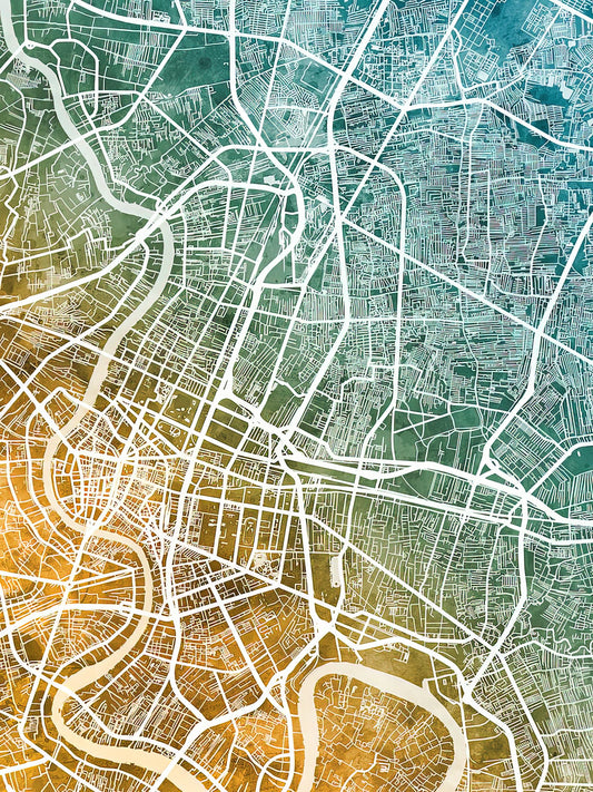 Bangkok and Thailand Map Art Print | Premium Cartography | RedKalion