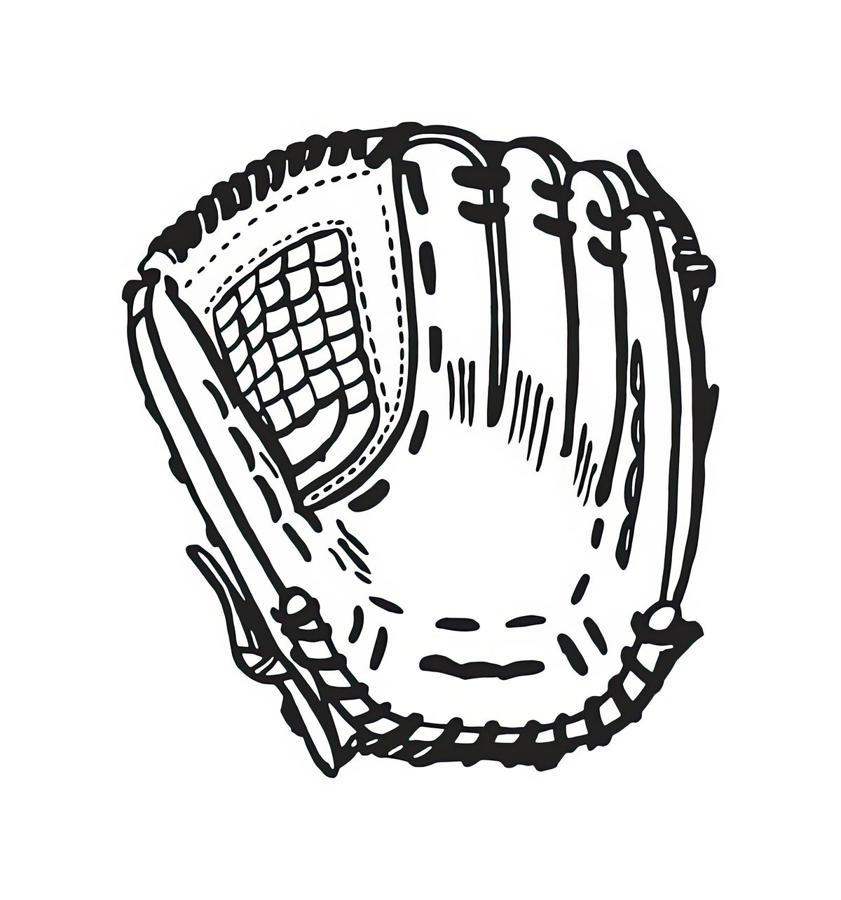 Baseball Glove Drawing Art Print | Premium Fine Art Print | RedKalion