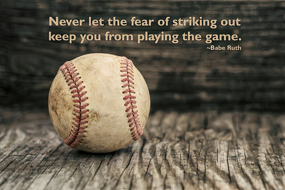 Baseball Quotes by Babe Ruth Art Print | RedKalion