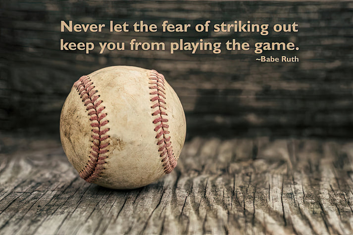 Baseball Quotes by Babe Ruth Art Print | RedKalion