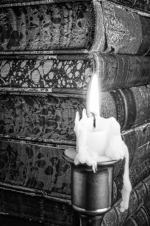Black and White Candle Painting Art Print | RedKalion