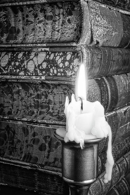 Black and White Candle Painting Art Print | RedKalion