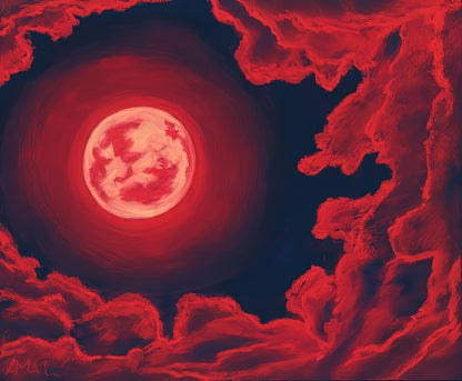 Blood Moon Art Print | Fine Art Print of Sky and Clouds Collection | RedKalion