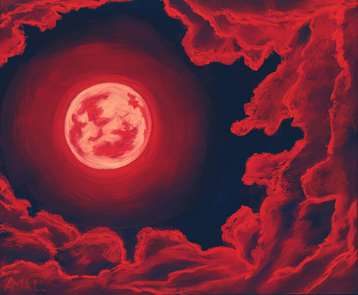 Blood Moon Art Print | Fine Art Print of Sky and Clouds Collection | RedKalion