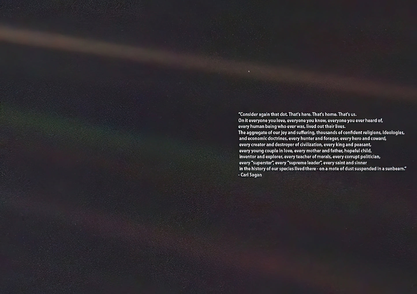 Blue Dot Carl Sagan Quote Art Print | RedKalion