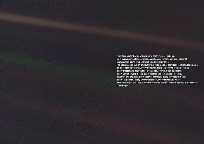 Blue Dot Carl Sagan Quote Art Print | RedKalion