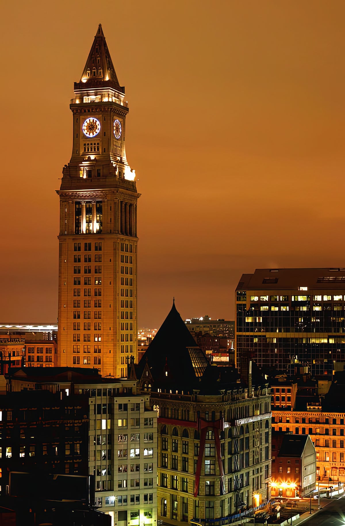 Boston Clock Tower Art Print | Fine Art Print of Custom House | RedKalion