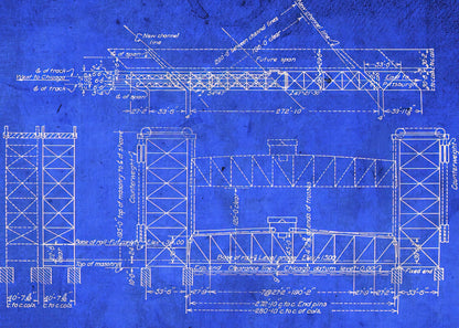 Bridge Blueprints Art Print: Canal Street Railroad Bridge Pennsylvania | RedKalion