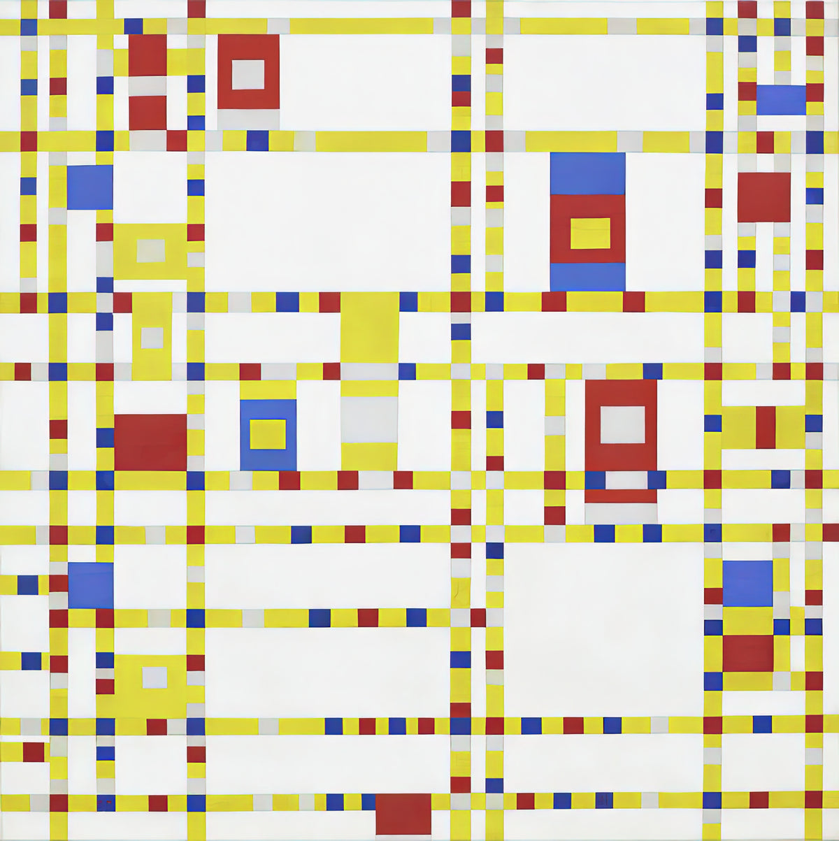 Broadway Boogie Woogie by Piet Mondrian Art Print | RedKalion