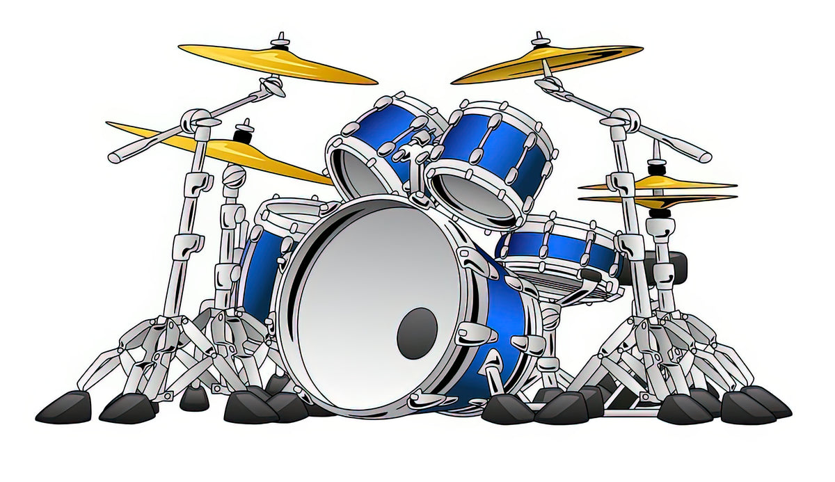 Cartoon Drum Set Art Print | Premium Fine Art Print | RedKalion