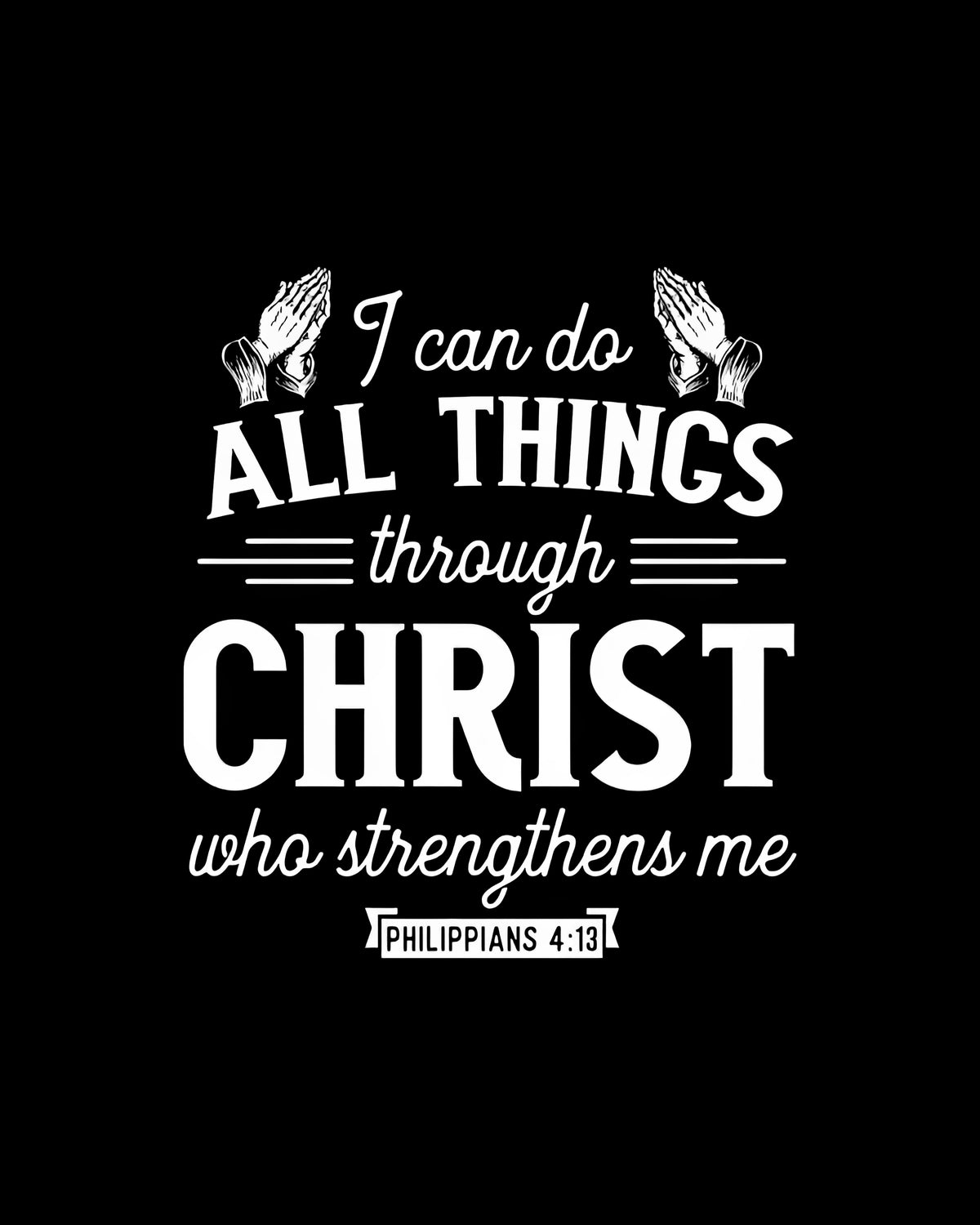 Christian Sayings Art Print | Religious Scripture Text #1 | RedKalion