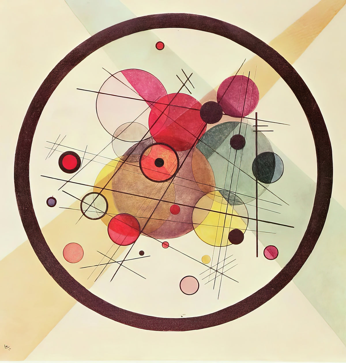 Circles in a Circle 1923 Art Print | Premium Fine Art Print | RedKalion