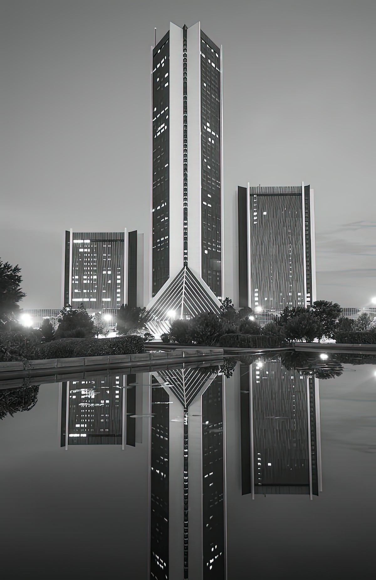 CityPlex Towers Tulsa Oklahoma Art Print | Black & White Fine Art Print | RedKalion