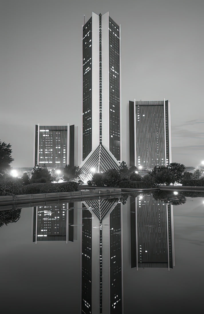 CityPlex Towers Tulsa Oklahoma Art Print | Black & White Fine Art Print | RedKalion
