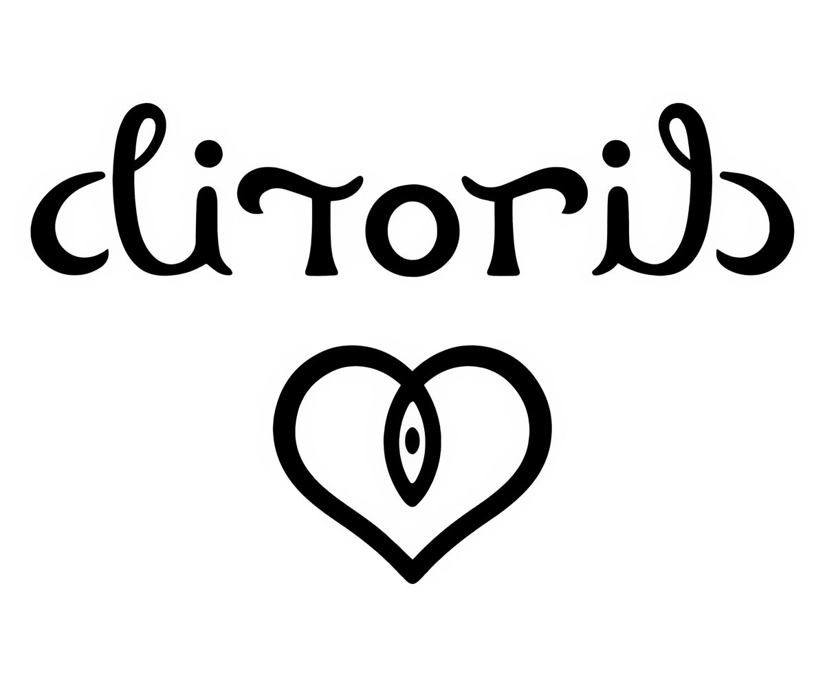 Clitoris Ambigram Tattoo Heart Art Print | RedKalion