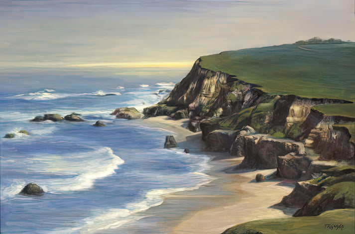 Coastline Art Print | Premium Fine Art Print of Half Moon Bay | RedKalion