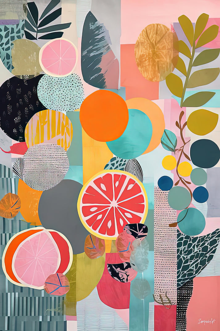 Collage Summer Art Print | Summer Collage #15 Fine Art Print | RedKalion