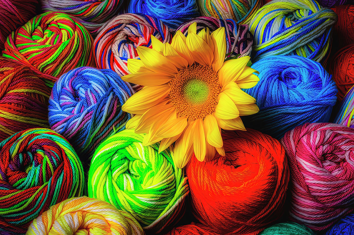 Colorful Yarn Art Print | Premium Fine Art Print | RedKalion