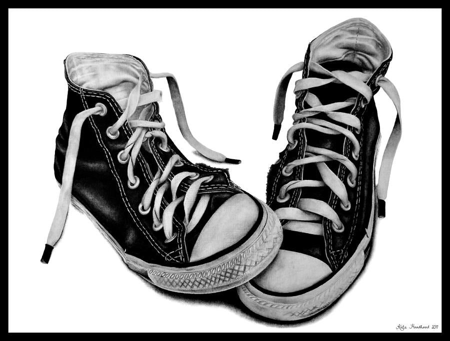 Converse Drawing Art Print | Museum-Quality Fine Art Print | RedKalion