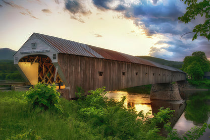 Cornish Windsor Covered Bridge Art Print | Premium Fine Art Print | RedKalion