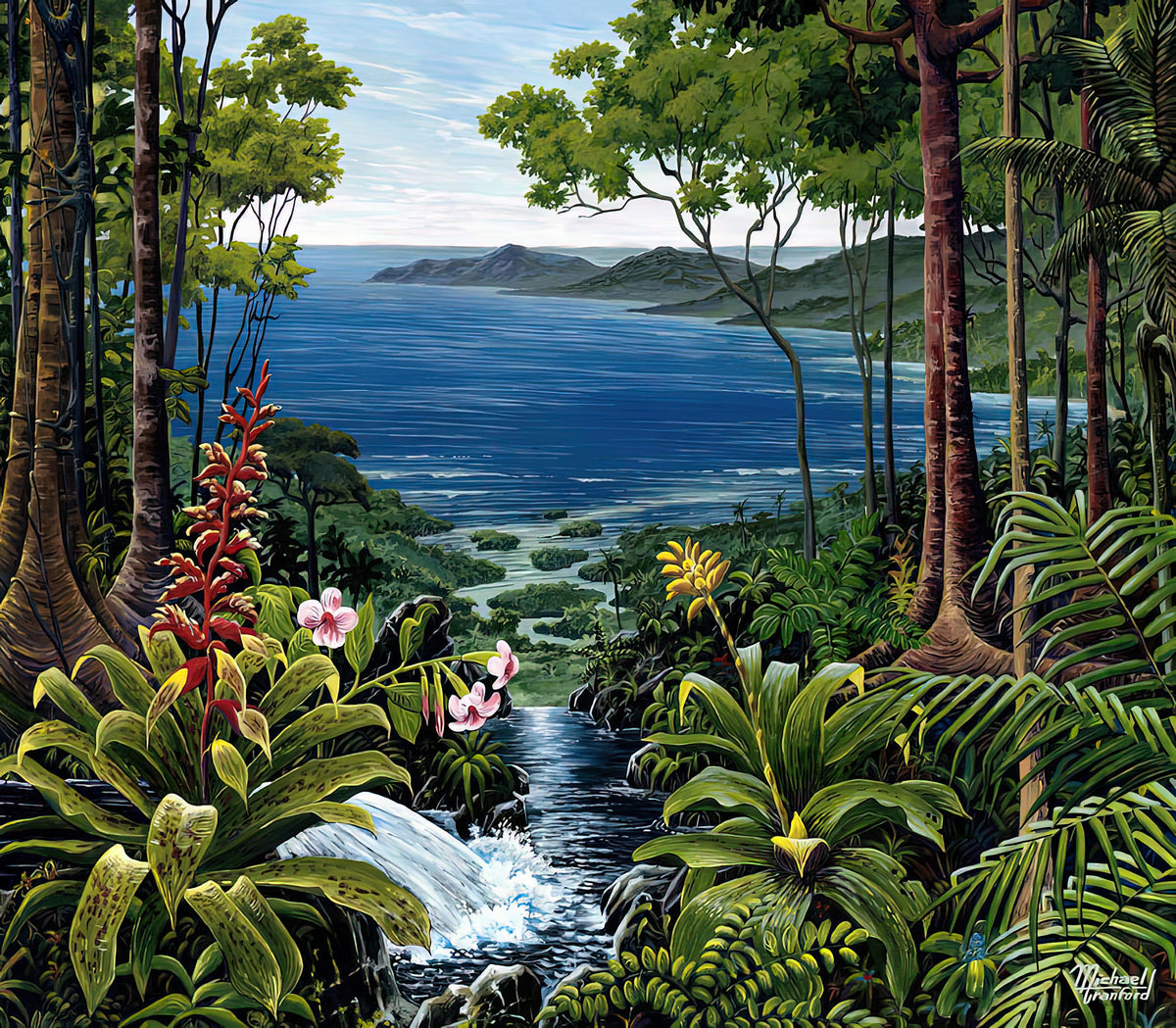 Costa Rica Paintings: Osa Peninsula Art Print | RedKalion