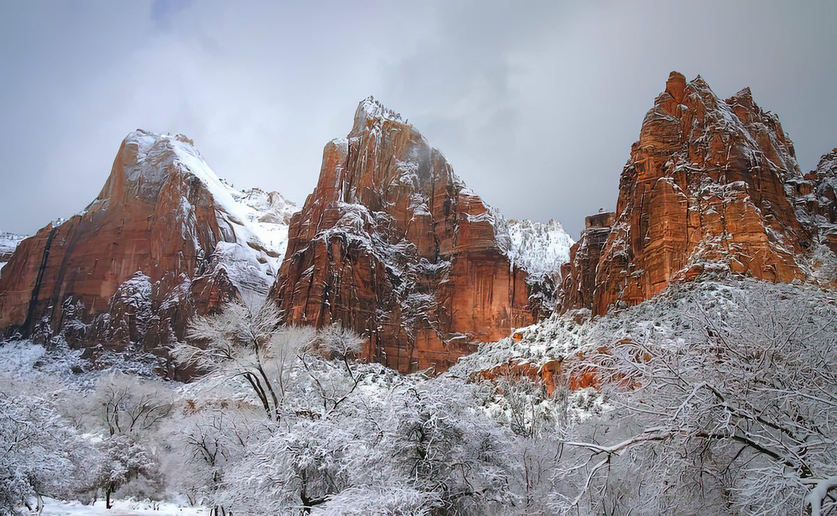 Court of the Patriarchs Art Print | Zion National Park Fine Art Print | RedKalion