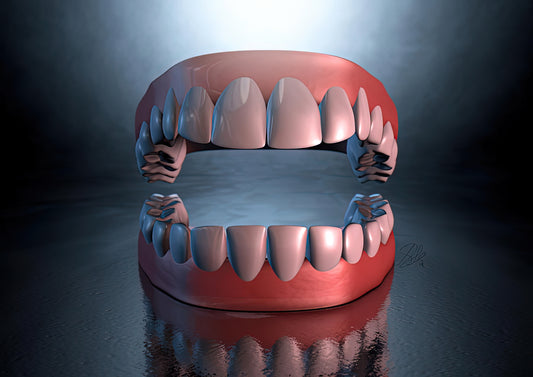 Creepy Teeth #2 Art Print | Surrealist Fine Art Print | RedKalion