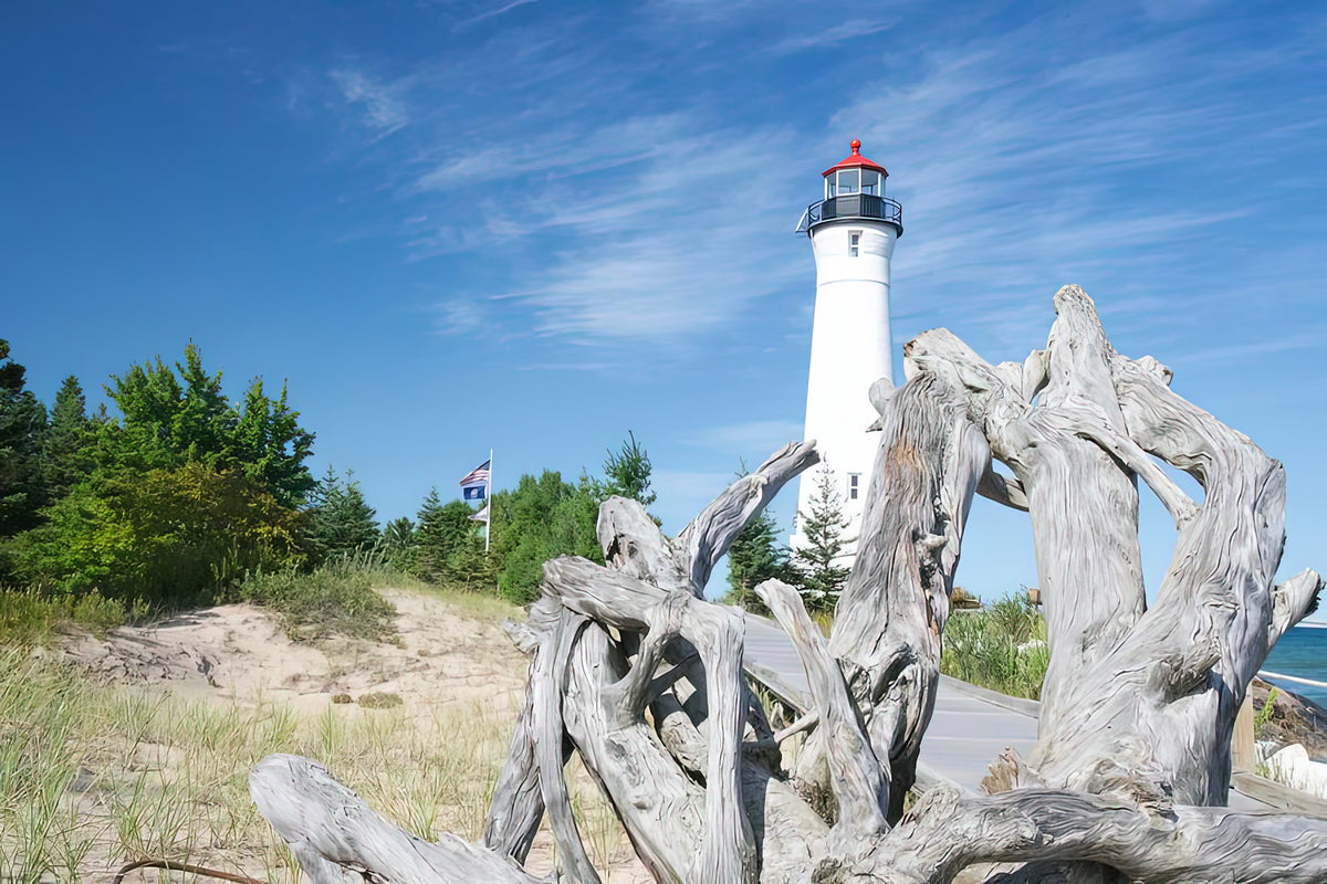 Crisp Point Lighthouse on Lake Superior Art Print | RedKalion