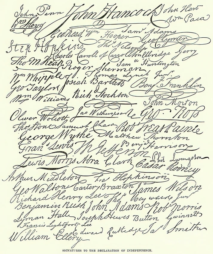 Declaration of Independence Drawing Art Print | RedKalion