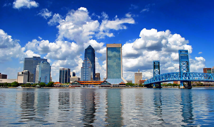 Jacksonville Skyline Art Print | Premium Fine Art Print | RedKalion