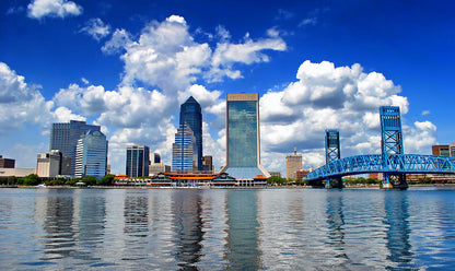Jacksonville Skyline Art Print | Premium Fine Art Print | RedKalion