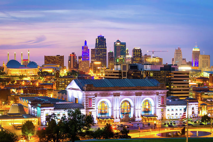 KC Skyline Art Print | Kansas City Downtown & Union Station | RedKalion