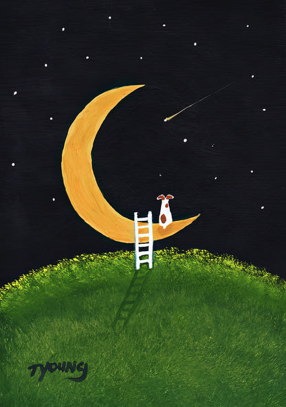 Ladder to the Moon Fine Art Print | RedKalion