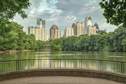 Lake Clara Meer Art Print | Atlanta Skyline Over Piedmont Park | RedKalion